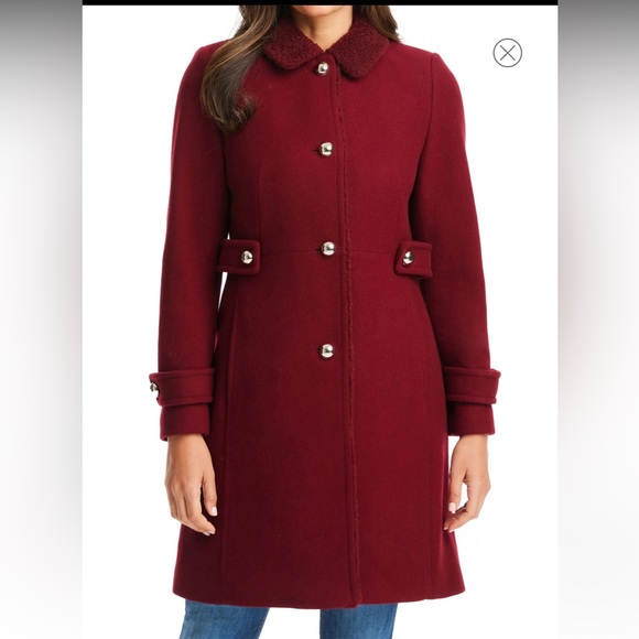 Kate Spade Sherpa trimmed Wool Coat